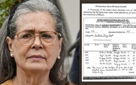 वोटर लिस्ट में फर्जीवाड़े पर नोटिस... सोनिया गांधी छह जनवरी तक दें जवाब