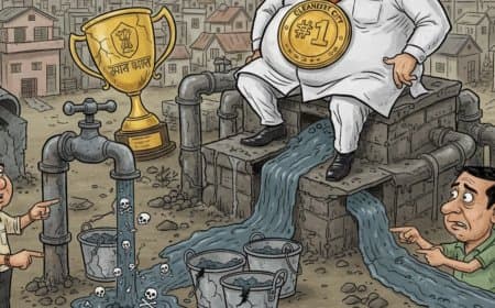 स्वच्छता का 'नंबर 1' तमाशा: नलों से 'अमृत' नहीं 'मौत' पहुंची घरों तक!