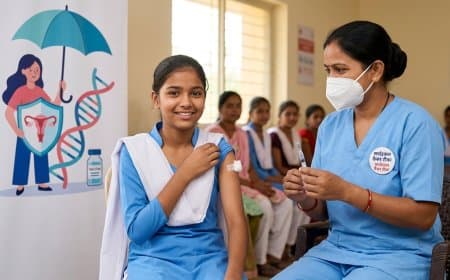 मध्यप्रदेश में HPV टीकाकरण का रिकॉर्ड: 1 लाख से अधिक बालिकाओं को लगा सर्वाइकल कैंसर का टीका