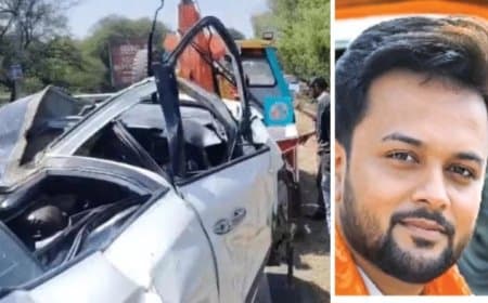 भोपाल: तालाब की बाउंड्री से टकराई कार पलटी... चालक की मौत