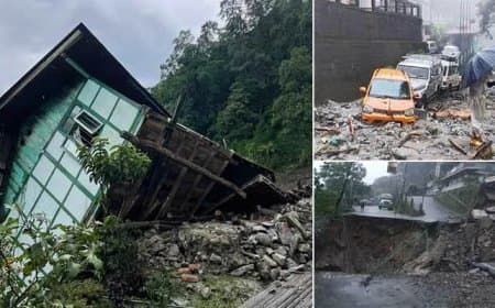 सिक्किम में भू-स्खलन, छह जवान लापता