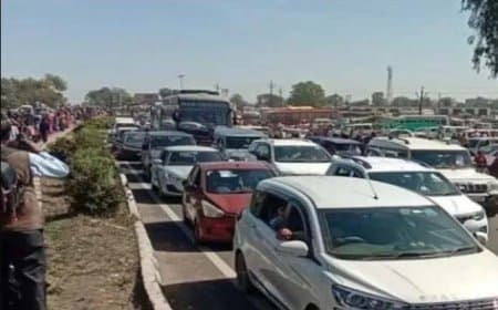 भोपाल-इंदौर हाईवे पर जाम...घंटों फंसी रहीं हजारों गाड़िया
