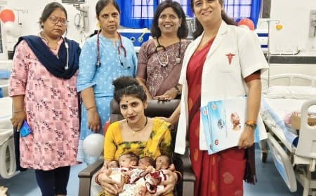 पाँच साल का इंतज़ार, चार गुना खुशी: भोपाल में महिला ने दिया चार बच्चों को जन्म