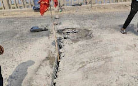 धंस गया बाणसागर पुल का पिलर...हाइवे से आवागमन बंद