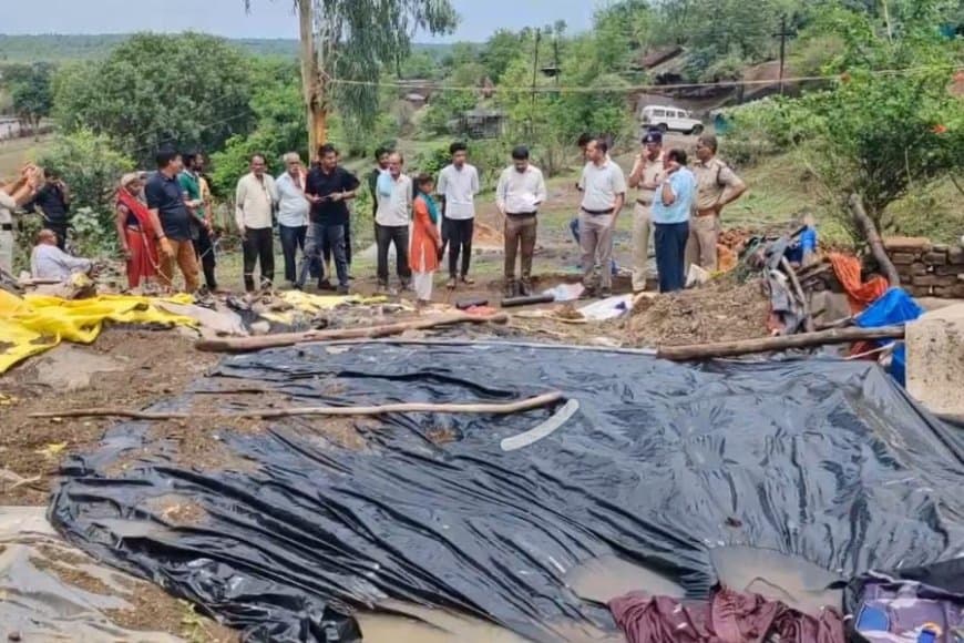 बारिश से कच्चा मकान गिरा पांच लोग घायल