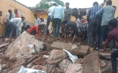 राजस्थान में भरभरा कर गिरी स्कूल...सात बच्चों की मौत...28 गंभीर
