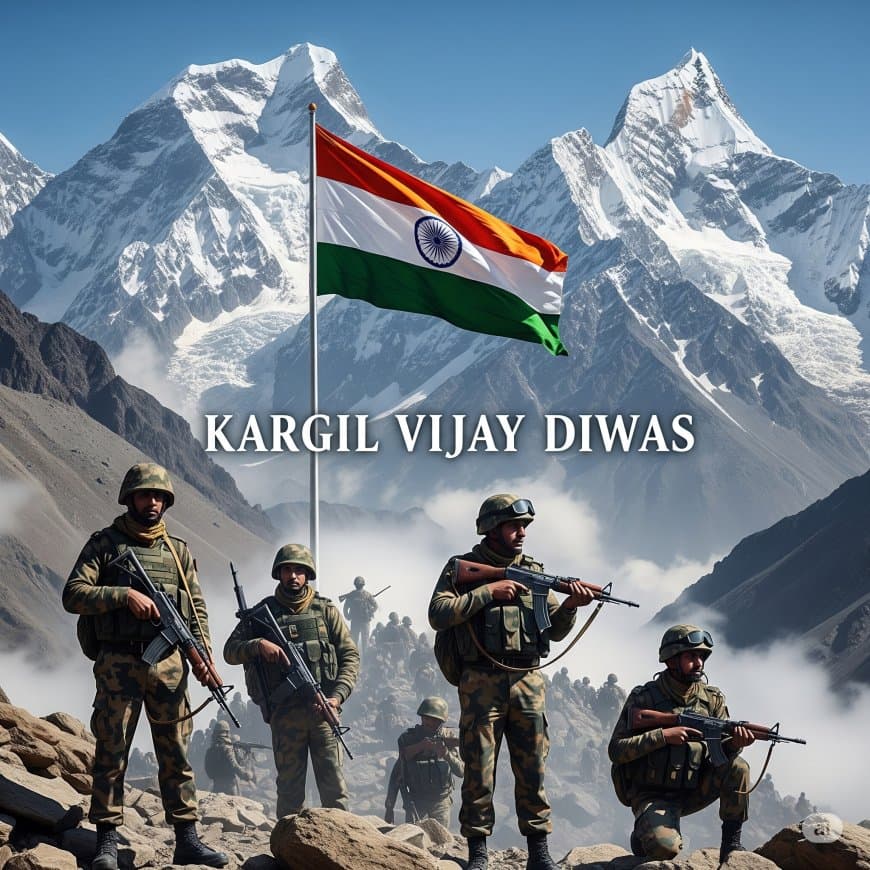 | 26 जुलाई |  कारगिल विजय दिवस 2025: शौर्य, बलिदान और भारतीय सेना की गौरव गाथा