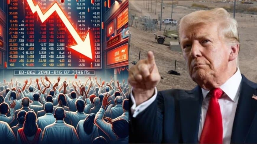 ट्रंप के टैरिफ वॉर से भारत में औंधे मुंह गिरा शेयर बाजार