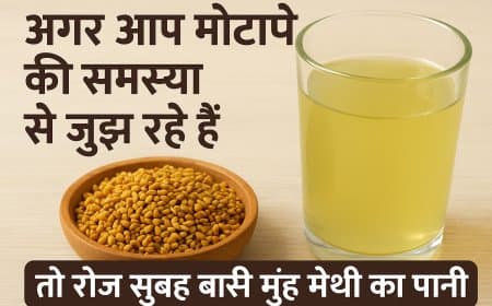 अगर आप मोटापे की समस्या से जूझ रहे हैं तो रोज सुबह बासी मुंह पिएं मेथी का पानी
