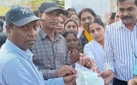 मध्य प्रदेश में संविदा कर्मचारियों का विरोध