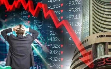 ट्रंप के टैरिफ से डगमगाया शेयर बाजार... आंधे मुंह गिरे... सेंसेक्स-निफ्टी  