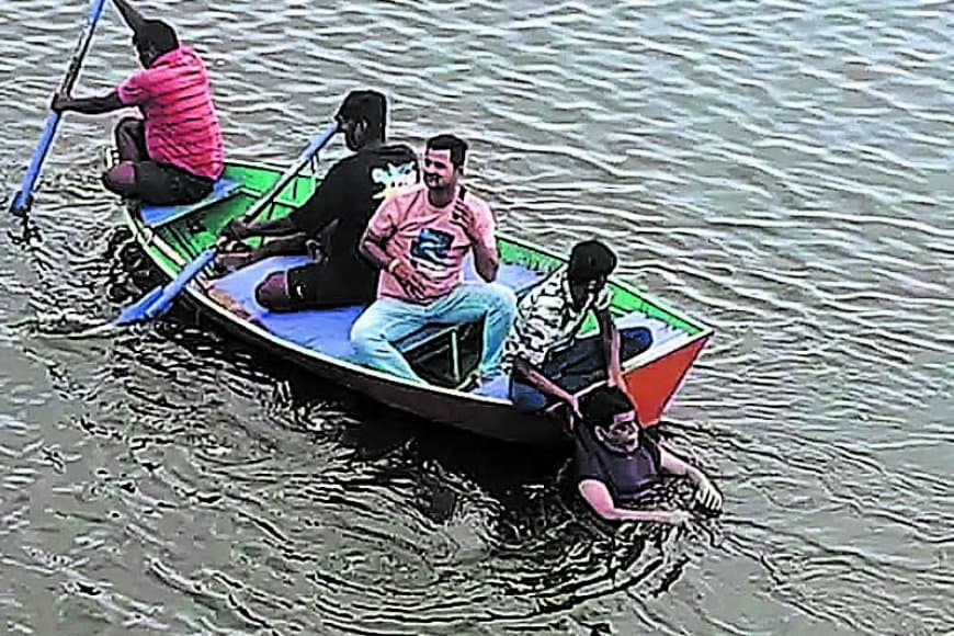 एलिवेटेड कॉरिडोर के नीचे तालाब में मिला शव