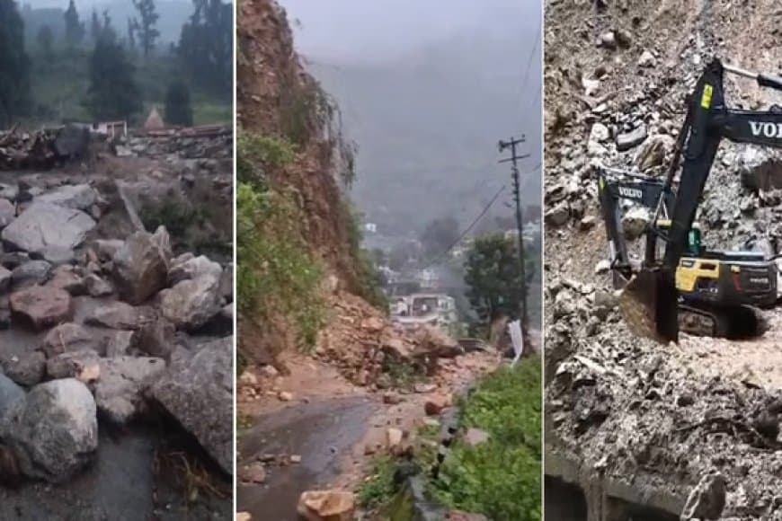 उत्तराखंड में अब तीन जगह फटा बादल... आठ की मौत... कई लापता... घरों में घुसा मलबा