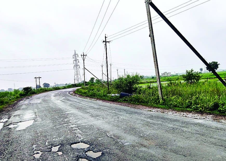 बिना अनुमति पीडब्ल्यूडी की सड़क पर गाड़े जा रहे विद्युत पोल, सौ पेड़ों की अवैध कटाई से मचा हड़कंप — जनता में आक्रोश, प्रशासन बेपरवाह