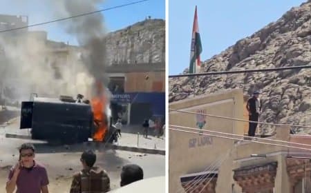 सुलग उठा लेह... भाजपा कार्यालय और सीआरपीएफ की गाड़ियों को किया आग के हवाले