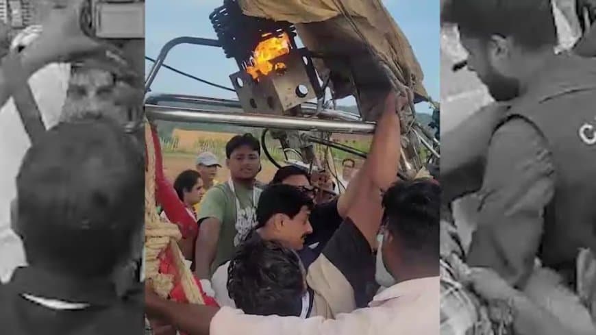 बाल-बाल बचे सीएम... मोहन यादव के हॉट एयर बैलून में लगी आग