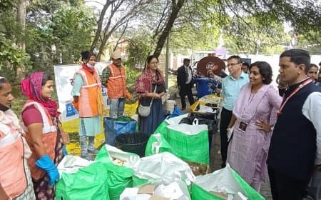 कार्यक्रम स्थल में उत्सर्जित होने वाले कचरे को पूर्णरूप से किया पृथक और भेजा निष्पादन स्थल