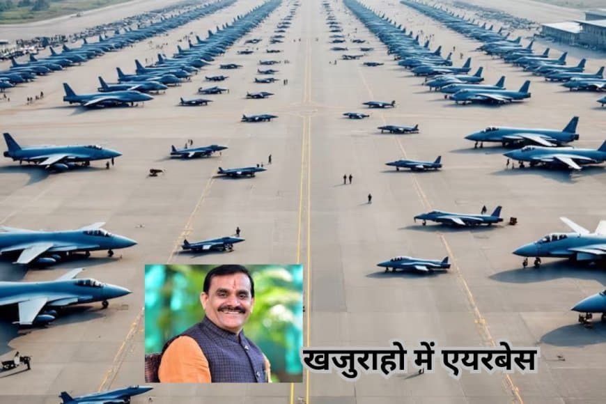 खजुराहो में बनेगा मध्य भारत का सबसे बड़ा एयरबेस: बुंदेलखंड को मिली बड़ी सौगात