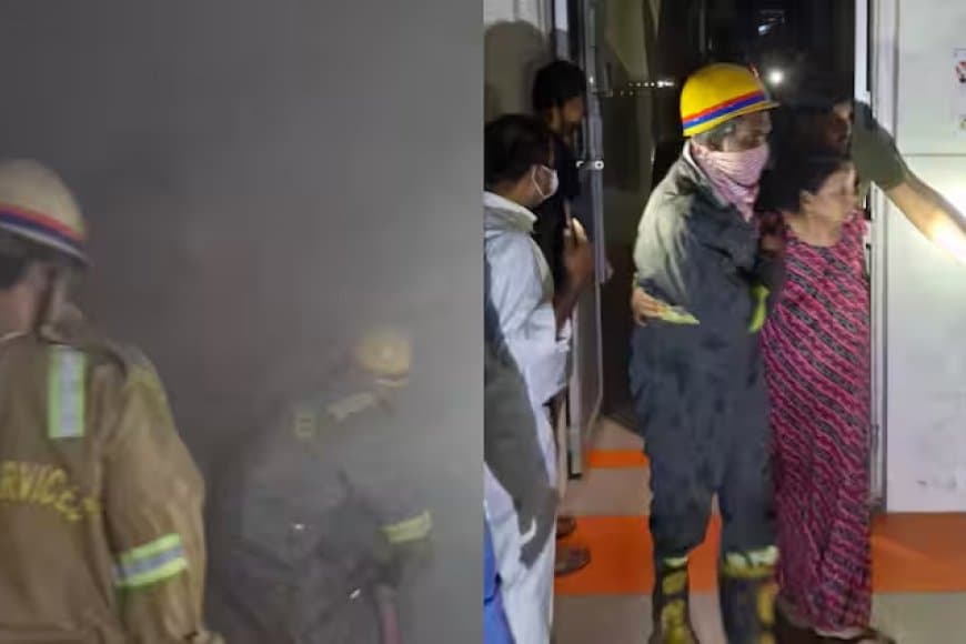 लखनऊ... रेलवे अस्पताल में लगी आग... 22 मरीजों को सकुशल निकाला