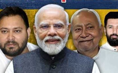 बिहार...रुझानों में एनडीए... आरजेडी-कांग्रेस साफ बा...