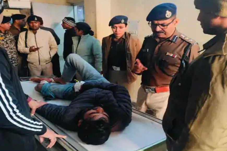 ग्वालियर... बदमाश कपिल का एनकाउंटर... पुलिस ने पैर में मारी गोली