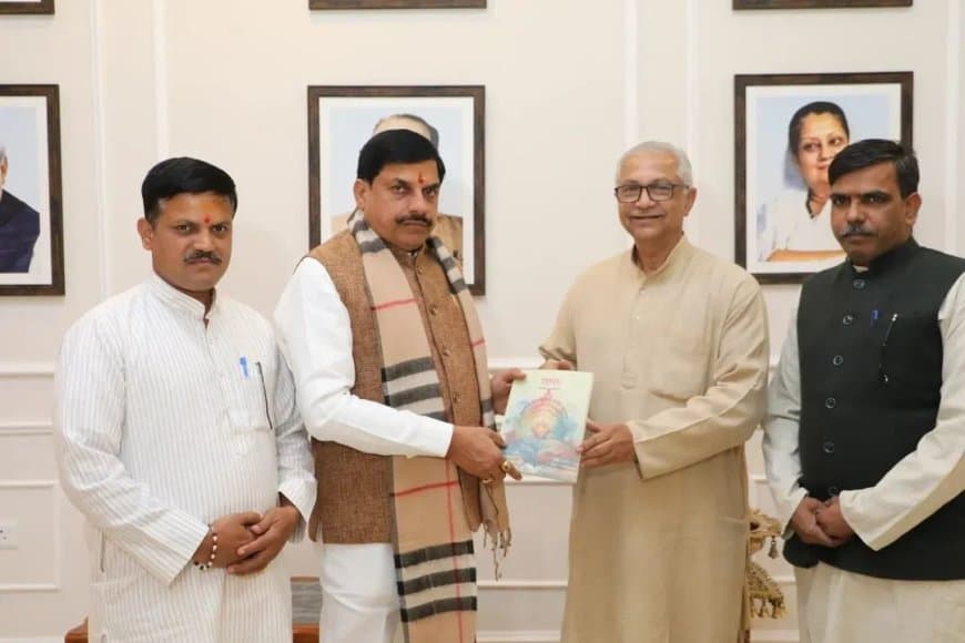 संस्कृत भारती के अखिल भारतीय प्रचार प्रमुख ने सीएम को भेंट की ‘उद्गारा’
