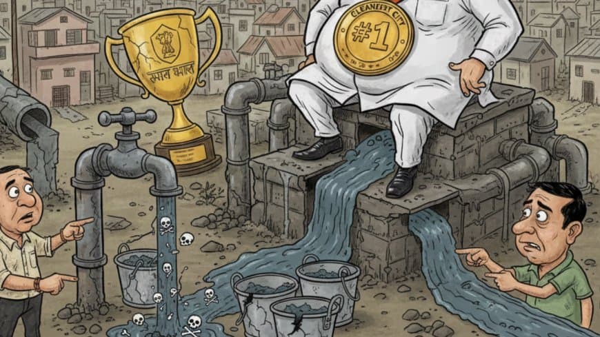स्वच्छता का 'नंबर 1' तमाशा: नलों से 'अमृत' नहीं 'मौत' पहुंची घरों तक!