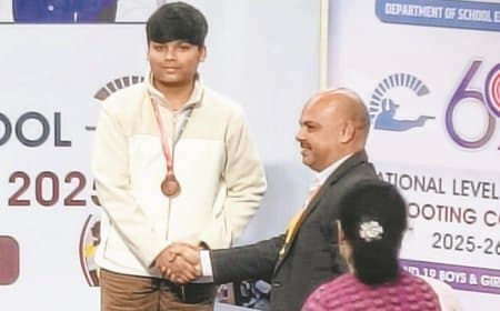 उम्र 13 साल, सतना के संकल्प अग्निहोत्री ने राष्ट्रीय निशानेबाजी में कांस्य जीता पदक