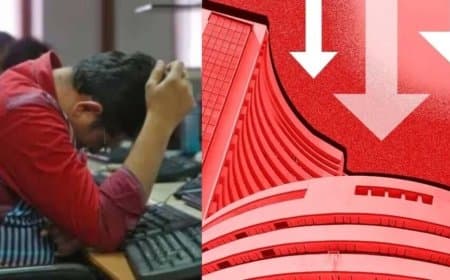 शेयर बाजार औंधे मुंह गिरा... सेंसेक्स और निफ्टी दोनों में गिरावट