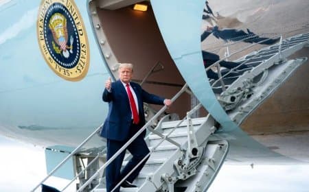 जाना था दावोस: ट्रंप का एयर फोर्स वन विमान तकनीकी खराबी के कारण लौटा 