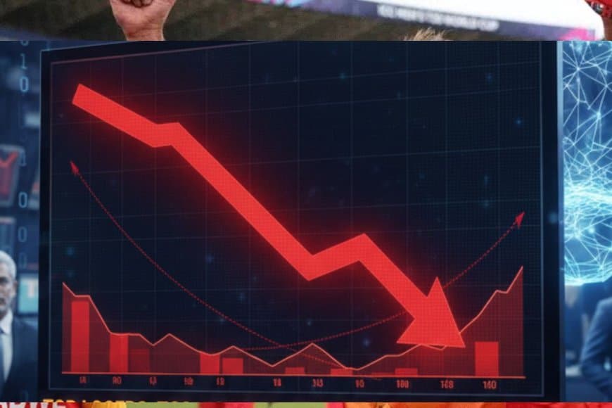 शेयर बाजार: निवेशकों के डूबे करोड़ों, सेंसेक्स 1000+ अंक नीचे फिसला