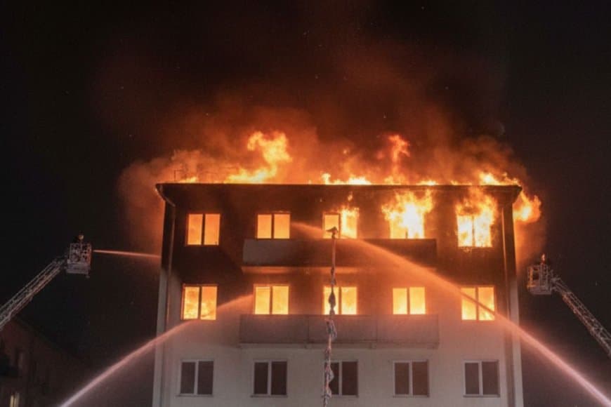 मॉस्को हॉस्टल में भीषण आग: जान बचाने के लिए खिड़की से कूदे लोग, 6 घायल