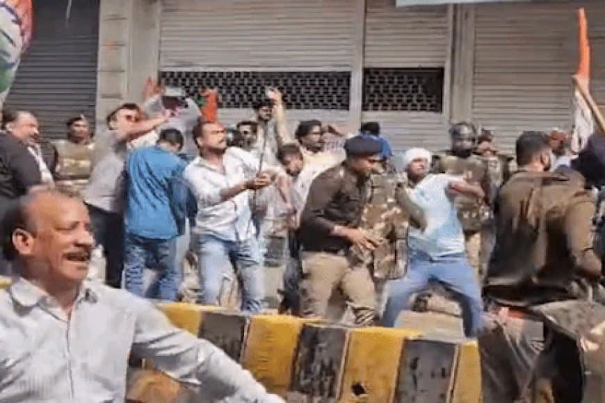 इंदौर में बवाल: भाजयुमो-कांग्रेस में पत्थरबाजी... पुलिस का फूटा सिर