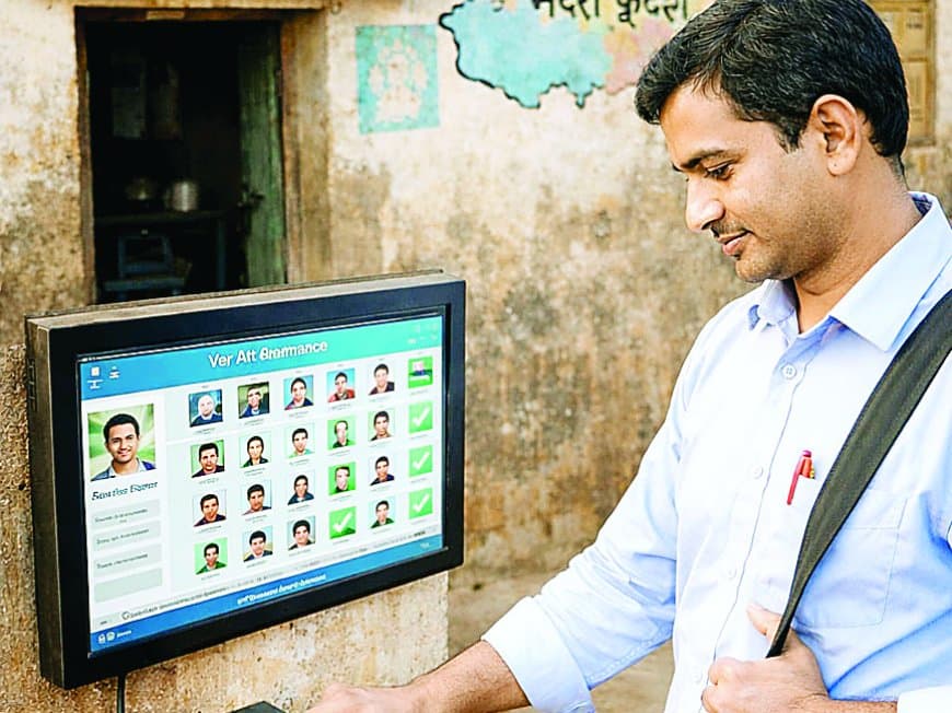 ई-हाजिरी में ढिलाई: सात माह बाद भी शिक्षकों की उपस्थिति 80 फीसदी पर अटकी