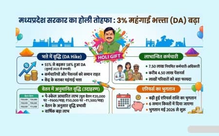 होली पर सीएम मोहन यादव का तोहफा, मप्र कर्मचारियों का 3% महंगाई भत्ता बढ़ा।