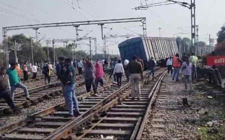 मध्यप्रदेश में रेल हादसा... कटनी में मालगाड़ी के पांच डिब्बे बेपटरी