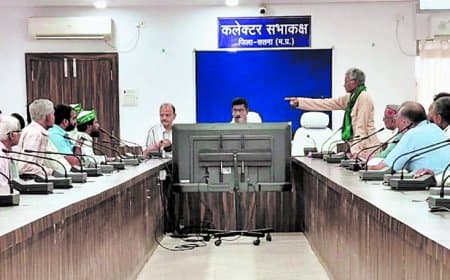 3600 एकड़ भूमि लीज विवाद पर प्रशासन-किसान वार्ता, सहमति बिना जमीन नहीं देने का आश्वासन