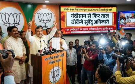 बंगाल का चुनावी शंखनाद: भाजपा की पहली सूची में 144 नाम, नंदीग्राम से फिर ताल ठोकेंगे सुवेंदु