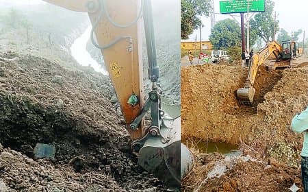 एलसीसी कंपनी की मनमानी से बाणसागर नहर क्षतिग्रस्त, किसानों पर संकट गहराया