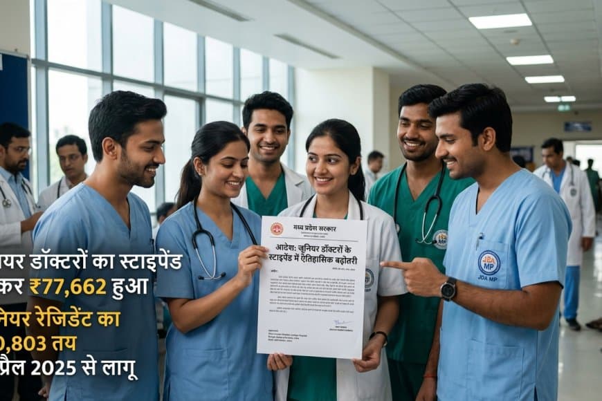 MP Junior Doctors Stipend Hike: मध्य प्रदेश में जूनियर डॉक्टरों के स्टाइपेंड में बढ़ोतरी, जानें किसे कितनी मिलेगी राशि