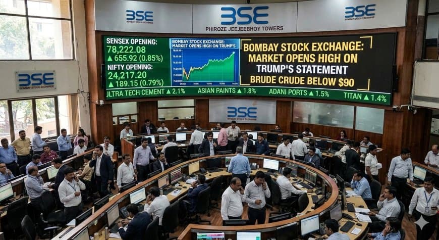 शेयर बाजार समाचार: सेंसेक्स और निफ्टी में रिकवरी, ट्रंप के बयान से कच्चे तेल की कीमतें गिरीं