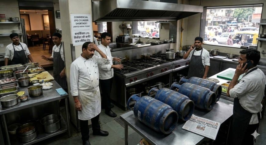 कमर्शियल एलपीजी सिलेंडर संकट: पश्चिम एशिया युद्ध का असर, होटलों की सप्लाई रुकी