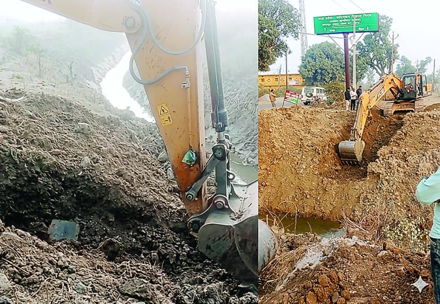 एलसीसी कंपनी की मनमानी से बाणसागर नहर क्षतिग्रस्त, किसानों पर संकट गहराया