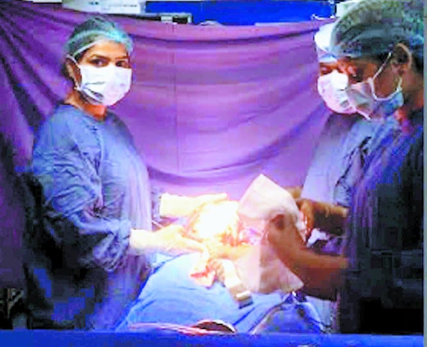महिला के गर्भाशय से तीन किलो गांठ सफल सर्जरी में निकाली, स्वास्थ्य बेहतर