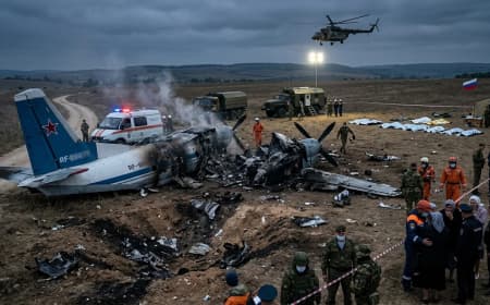 रूस की सेना का विमान क्रैश... हादसे में 29 लोगों की मौत