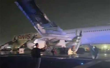 दिल्ली एयरपोर्ट: बाल-बाल बचे 232 यात्री... स्विस एयर की फ्लाइट के इंजन में लगी आग... छह झुलसे 