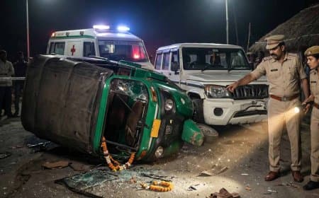 बिहार में भीषण हादसा: कार ने टैंपो को मारी टक्कर, तीन लोगों की मौत