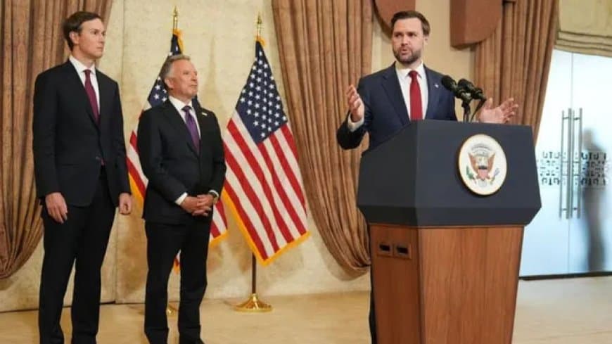 अमेरिकी उपराष्ट्रपति जेडी वेंस देश लौटने से पहले वेंस ने एक प्रेस कॉन्फ्रेंस की।