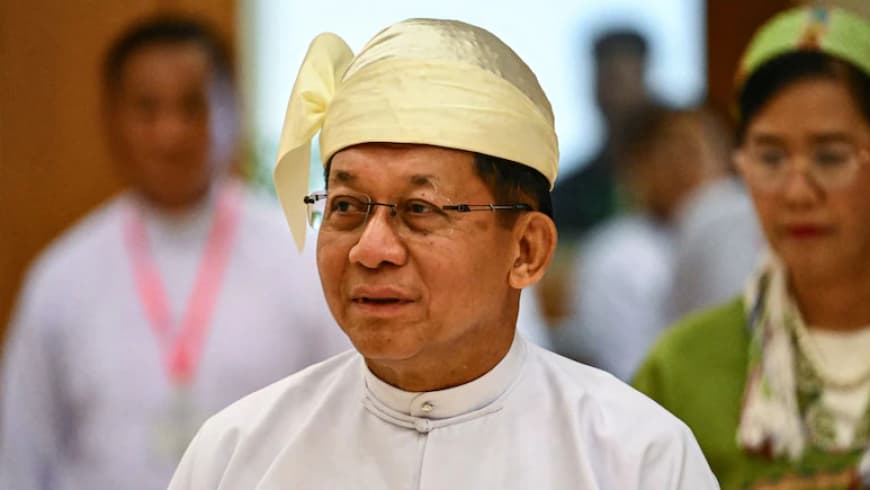 म्यांमार के तानाशाह आर्मी चीफ मिन आंग ह्लाइंग राष्ट्रपति