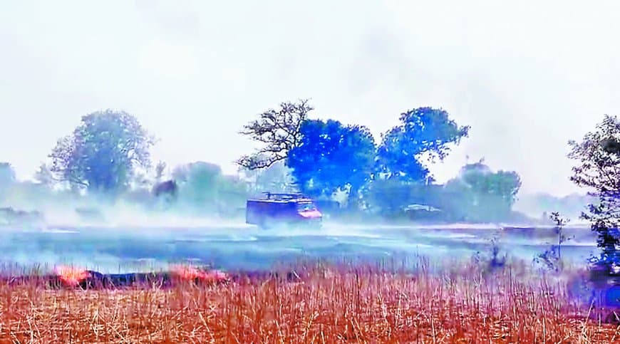 नरवाई की आग बनी कहर, घर जले मवेशी जिंदा झुलसे आज